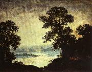 Ralph Blakelock Moonlight Indian Encampment oil